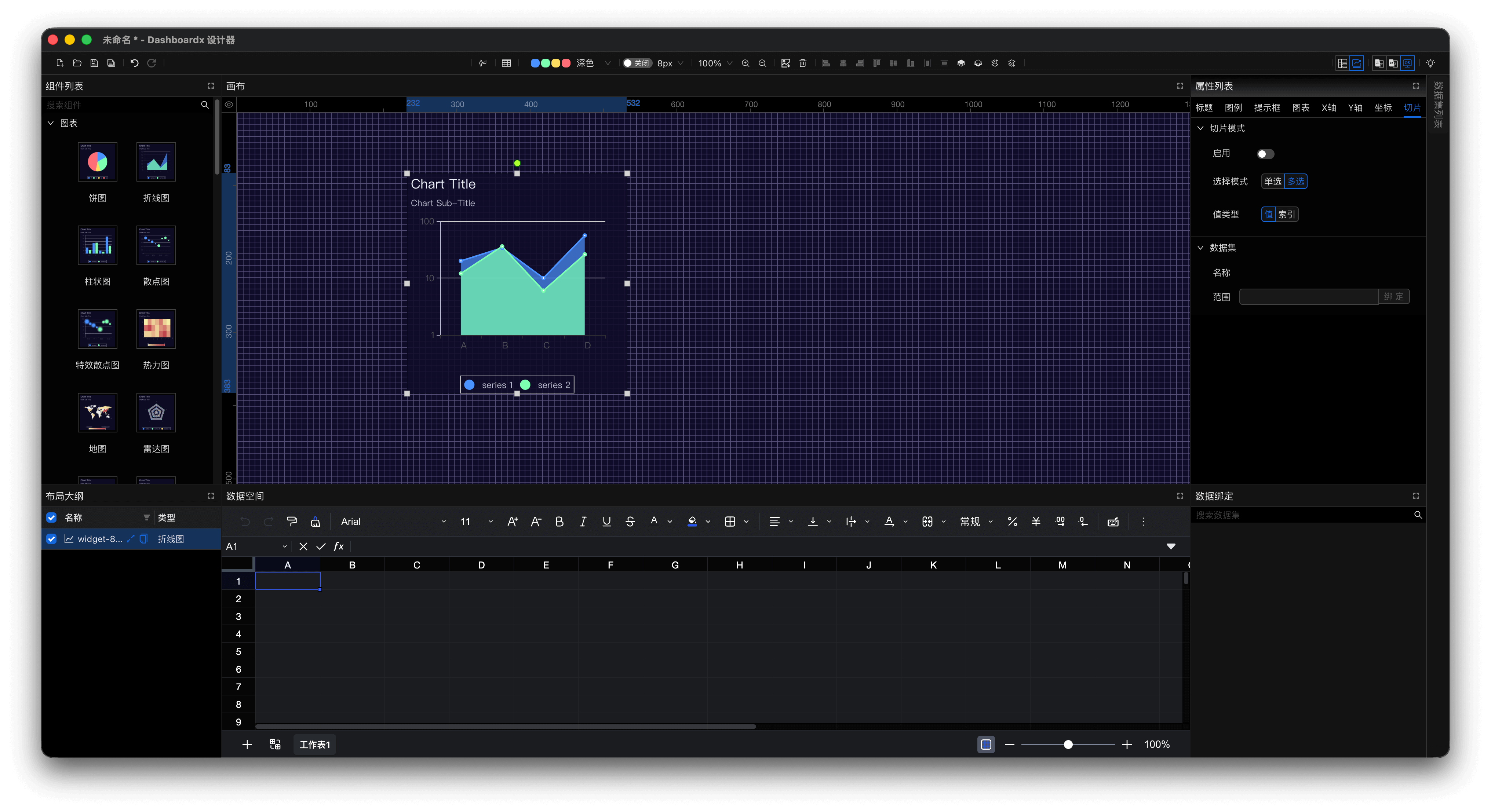 Figure 6: Slice Tab of Line Chart